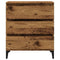 Dressoir 60x35x70 cm bewerkt hout oud houtkleurig