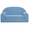 Kinderslaapbank 2-zits zacht pluche blauw