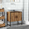 Wastafelkast 60x33x60 cm bewerkt hout artisanaal eikenkleurig