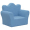 Kinderbank zacht pluche blauw