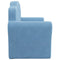 Kinderslaapbank 2-zits zacht pluche blauw