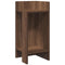 Bijzettafels 2 st met plank 25,5x27x60 cm bruin eikenkleur