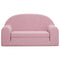 Kinderslaapbank 2-zits zacht pluche roze