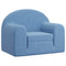 Kinderslaapbank zacht pluche blauw