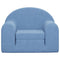 Kinderslaapbank zacht pluche blauw