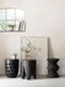 MUST Living Coffee table Cone high,46xØ36 cm, teakbranch black with natural cracks