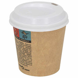 Papieren koffiebekerdeksels 60 mm 4oz 1000 st kunststof wit