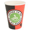 Papieren koffiekopjes 1000 st 12oz 300 ml rood en zwart
