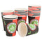 Papieren koffiekopjes 1000 st 12oz 300 ml rood en zwart