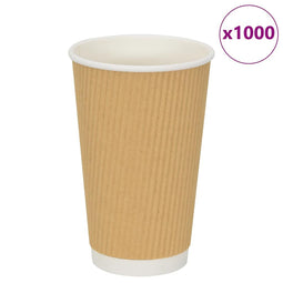 Papieren koffiekopjes 500 st 16oz 400 ml bruin