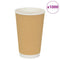 Papieren koffiekopjes 500 st 16oz 400 ml bruin