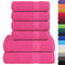 12-delige Handdoekenset 360 g/m 100% katoen roze