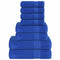 8-delige Handdoekenset 360 g/m 100% katoen blauw