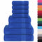 8-delige Handdoekenset 360 g/m 100% katoen blauw