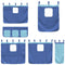 Gordijnen voor hoogslaper polyester blauw