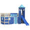 Gordijnen voor hoogslaper met toren polyester blauw