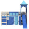 Gordijnen voor hoogslaper met toren polyester blauw