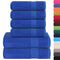 6-delige Handdoekenset 360 g/m 100% katoen blauw