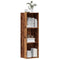 Boekenkast 36x30x114 cm bewerkt hout oud houtkleurig