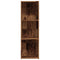 Boekenkast 36x30x114 cm bewerkt hout oud houtkleurig