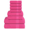 8-delige Handdoekenset 360 g/m 100% katoen roze