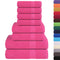 8-delige Handdoekenset 360 g/m 100% katoen roze