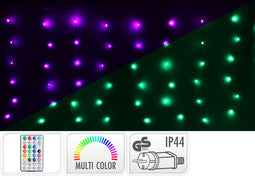 Nampook - Gordijn verlichting 120led rgb kerstversiering