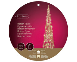 Lumineo - MicroLED cone d15.5h58 cm goud/wwt kerst