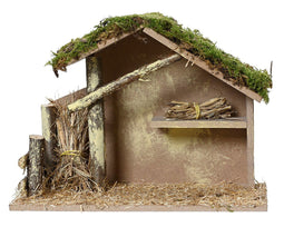 KSD - Kerststal naturel l28b12.5h20 cm naturel