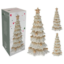 Nampook - Denneboom creme 10x10x22 cm 2as