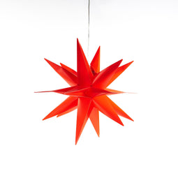 Anna's Collection - Red 3D Star 35Cm / 10Led Warm White / 1,5M Transparen