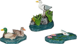 Luville - Heron and ducks 3 stuks l4xb2,5xh4cm