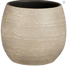 Mica Decorations - Alentejo pot rond beige h15xd16cm