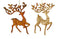 Kurt S. Adler - 5.8 inch Reindeer Orna X 2. 5x5x10 cm kerstornament