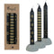 Hortus - Pimped kaarsen to the moon black & gold, 3 st.