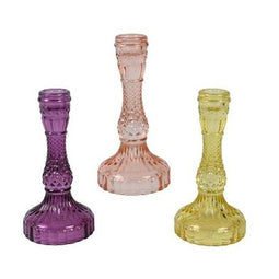 Decoris - Kandelaar glas d8.30h17 cm a3