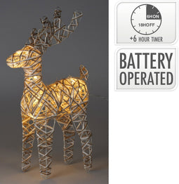 Nampook - Rendier led 50 cm grijs kerstversiering