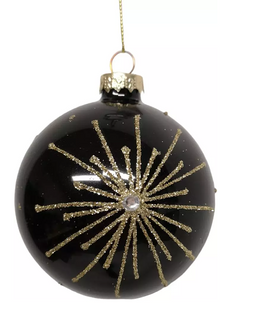 Hortus - Kerstbal ster zwart