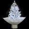 Kerstboom sneeuwend met paraplubasis 75 cm wit