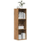 Boekenkast 36x30x114 cm bewerkt hout artisanaal eikenkleur