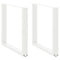 Salontafelpoten 2 st U-vormig 80x(72-73) cm staal wit