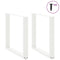 Salontafelpoten 2 st U-vormig 80x(72-73) cm staal wit