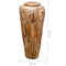 Decoratievaas 40x80 cm massief teakhout