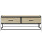 Salontafel 100x50x35 cm bewerkt hout en metaal sonoma eiken