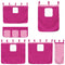 Gordijnen voor hoogslaper polyester roze