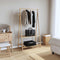 Kledingrek met schappen 96x45,5x150,5 cm bamboe