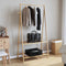 Kledingrek met schappen 96x45,5x150,5 cm bamboe