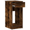 Computertorenstandaard met lade 35x45x77 cm gerookt eikenkleur