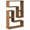 Wandschappen kubus 2 st 50x15x50 cm bewerkt hout oud houtkleur