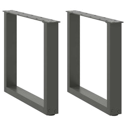 Salontafelpoten 2 st U-vormig 50x(42-43) cm staal antraciet